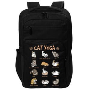 Cat Yoga Poses Cats Practicing Mindfulness Meditation Kitten Impact Tech Backpack