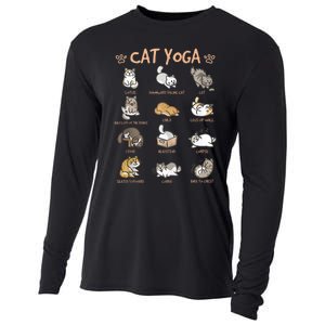 Cat Yoga Poses Cats Practicing Mindfulness Meditation Kitten Cooling Performance Long Sleeve Crew