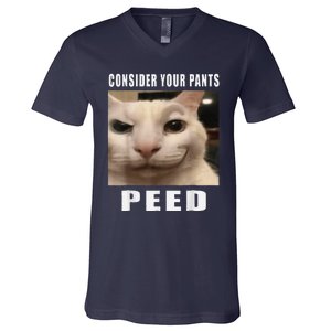 Consider Your Pants Peed Cat Funny V-Neck T-Shirt