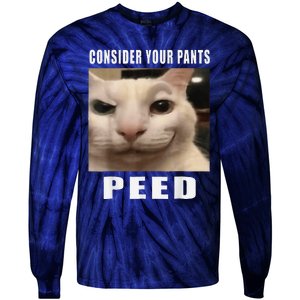 Consider Your Pants Peed Cat Funny Tie-Dye Long Sleeve Shirt