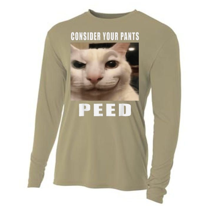 Consider Your Pants Peed Cat Funny Cooling Performance Long Sleeve Crew