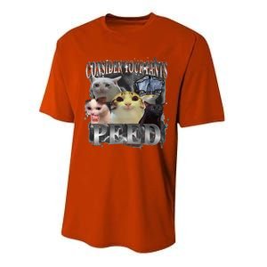 Consider Your Pants Peed Meme Silly Cat Go Hard Cat Lover Performance Sprint T-Shirt