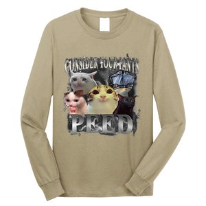 Consider Your Pants Peed Meme Silly Cat Go Hard Cat Lover Long Sleeve Shirt