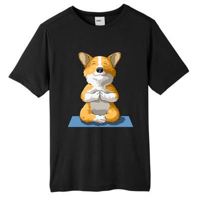 Corgi Yoga Pose Dog Pembroke Welsh Corgi Lovers Owners Gift Tall Fusion ChromaSoft Performance T-Shirt