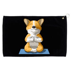 Corgi Yoga Pose Dog Pembroke Welsh Corgi Lovers Owners Gift Grommeted Golf Towel