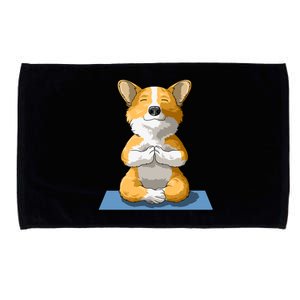 Corgi Yoga Pose Dog Pembroke Welsh Corgi Lovers Owners Gift Microfiber Hand Towel