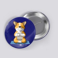 Corgi Yoga Pose Dog Pembroke Welsh Corgi Lovers Owners Gift Button