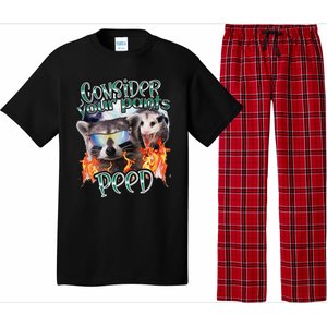 Consider Your Pants Peed Silly Racoon Meme Cute Pajama Set