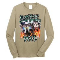 Consider Your Pants Peed Silly Racoon Meme Cute Long Sleeve Shirt