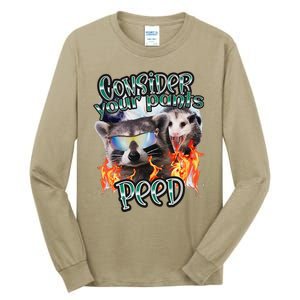 Consider Your Pants Peed Silly Racoon Meme Cute Tall Long Sleeve T-Shirt