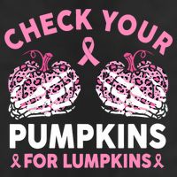 Check Your Pumpkins Breast Cancer Awareness Halloween Women Hat