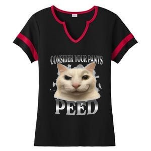 Consider Your Pants Peed Silly Cat Meme Ladies Halftime Notch Neck Tee