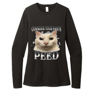 Consider Your Pants Peed Silly Cat Meme Womens CVC Long Sleeve Shirt