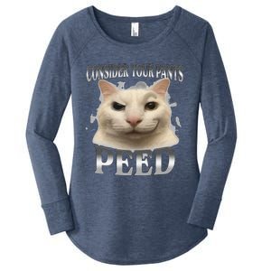 Consider Your Pants Peed Silly Cat Meme Women's Perfect Tri Tunic Long Sleeve Shirt