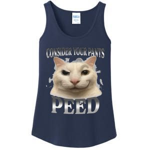 Consider Your Pants Peed Silly Cat Meme Ladies Essential Tank