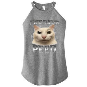 Consider Your Pants Peed Silly Cat Meme Women's Perfect Tri Rocker Tank