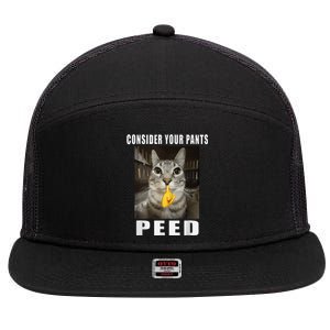 Consider Your Pants Peed Silly Meme 7 Panel Mesh Trucker Snapback Hat