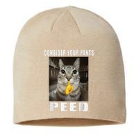 Consider Your Pants Peed Silly Meme Sustainable Beanie