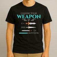 Choose Your Programming Weapon Funny Computer Coding T-Shirt
