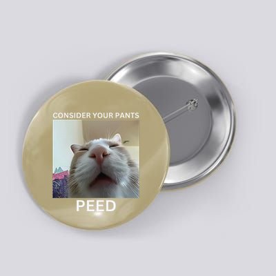 Consider Your Pants Peed Funny Silly Cat Meme Button