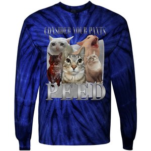 Consider Your Pants Peed Funny Weird Silly Cat Meme Tie-Dye Long Sleeve Shirt