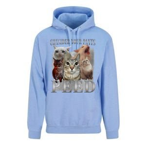 Consider Your Pants Peed Funny Weird Silly Cat Meme Unisex Surf Hoodie