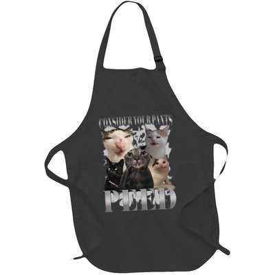 Consider Your Pants Peed Funny Weird Silly Cat Meme Full-Length Apron With Pockets