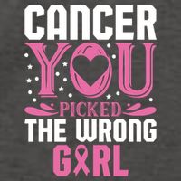 Cancer You Picked The Wrong Girl Breast Cancer Awareness Vector Backpack