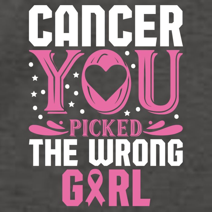 Cancer You Picked The Wrong Girl Breast Cancer Awareness Vector Backpack