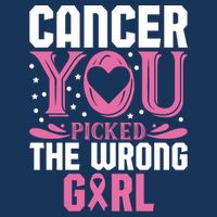 Cancer You Picked The Wrong Girl Breast Cancer Awareness Tall T-Shirt