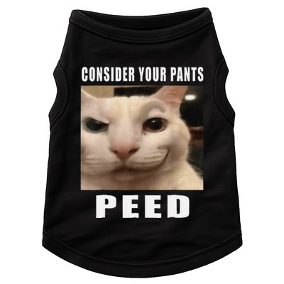 Consider Your Pants Peed Cat Funny Doggie Tank