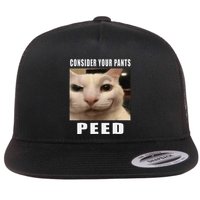 Consider Your Pants Peed Cat Funny Flat Bill Trucker Hat