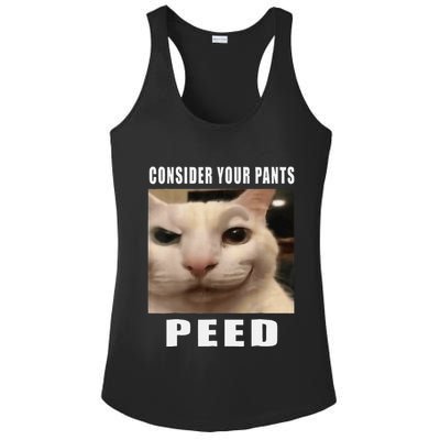 Consider Your Pants Peed Cat Funny Ladies PosiCharge Competitor Racerback Tank