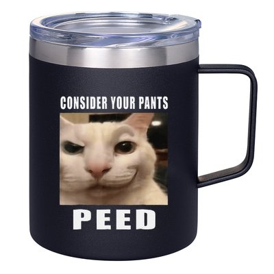 Consider Your Pants Peed Cat Funny 12oz Stainless Steel Coffee Mug
