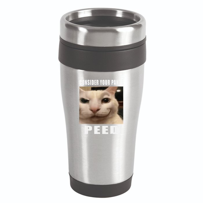 Consider Your Pants Peed Cat Funny 16oz Travel Tumbler