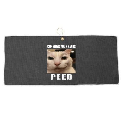 Consider Your Pants Peed Cat Funny Large Microfiber Waffle Golf Towel