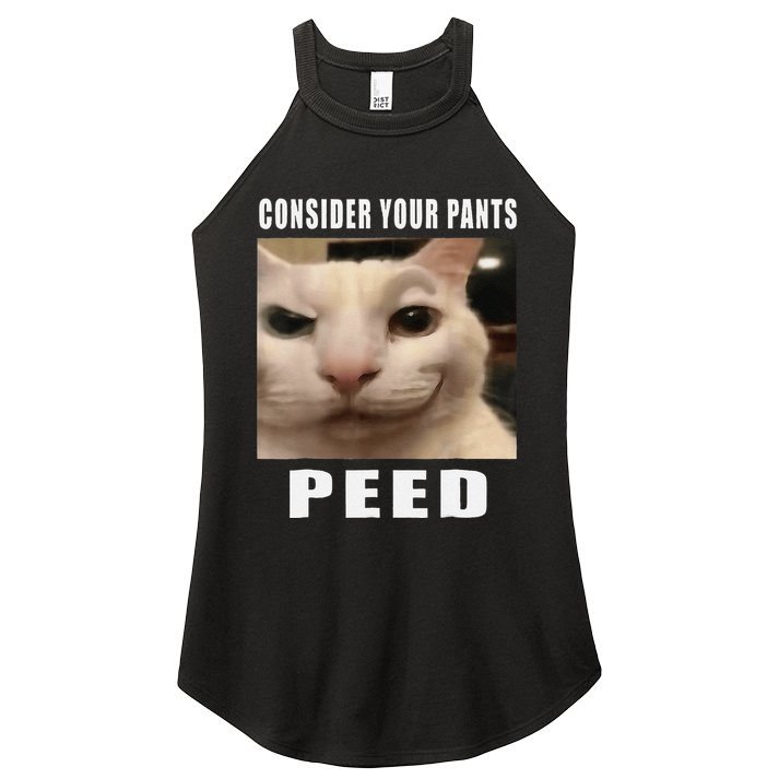 Consider Your Pants Peed Cat Funny Women's Perfect Tri Rocker Tank