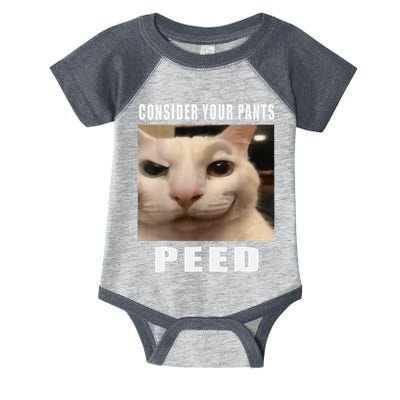Consider Your Pants Peed Cat Funny Infant Baby Jersey Bodysuit