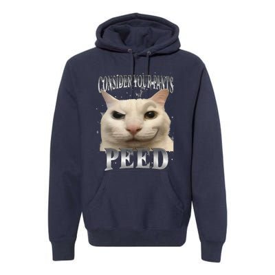 Consider Your Pants Peed Silly Cat Meme Premium Hoodie