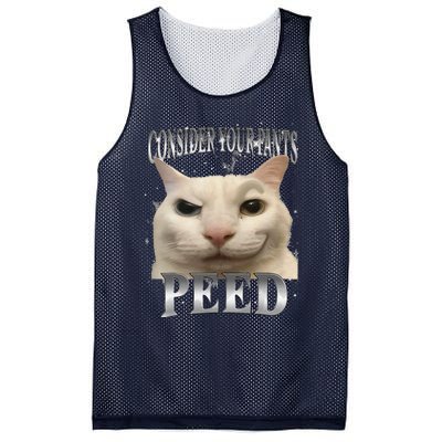 Consider Your Pants Peed Silly Cat Meme Mesh Reversible Basketball Jersey Tank