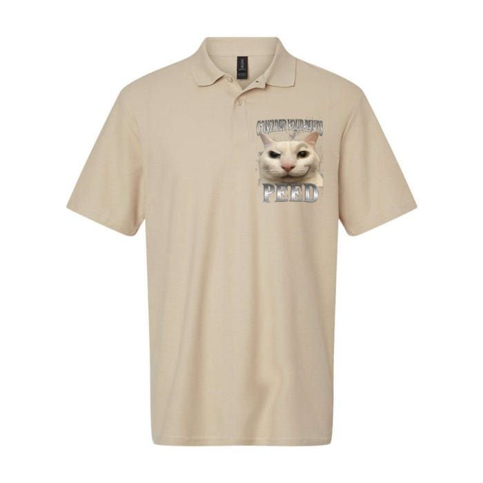 Consider Your Pants Peed Silly Cat Meme Softstyle Adult Sport Polo