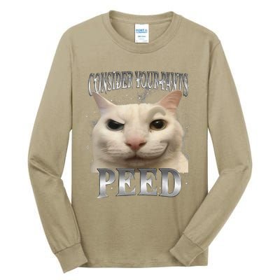 Consider Your Pants Peed Silly Cat Meme Tall Long Sleeve T-Shirt