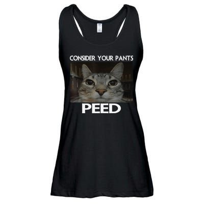 Consider Your Pants Peed Cat Funny Silly Cat Meme Ladies Essential Flowy Tank