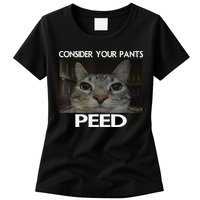 Consider Your Pants Peed Cat Funny Silly Cat Meme Womens T-Shirt