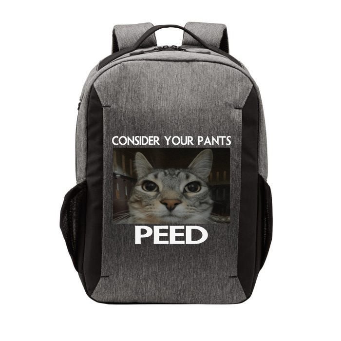 Consider Your Pants Peed Cat Funny Silly Cat Meme Vector Backpack