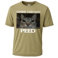 Consider Your Pants Peed Cat Funny Silly Cat Meme Cooling Performance Crew T-Shirt