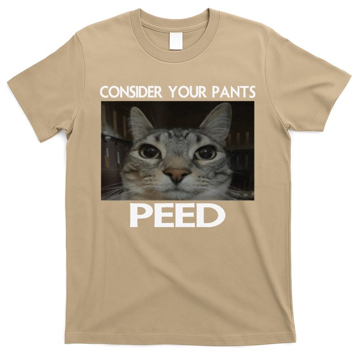Consider Your Pants Peed Cat Funny Silly Cat Meme T-Shirt