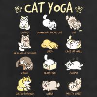 Cat Yoga Poses Cats Practicing Mindfulness Meditation Kitten Adult Drive Performance Visor