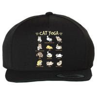 Cat Yoga Poses Cats Practicing Mindfulness Meditation Kitten Wool Snapback Cap