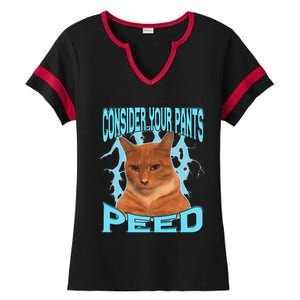 Consider Your Pants Peed Silly Cat Meme Ladies Halftime Notch Neck Tee